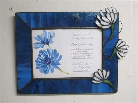 Wedding Invitation Frame Maine Art Glass