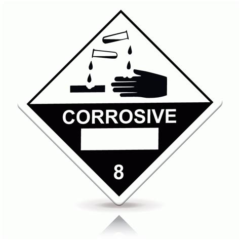 Buy Corrosive Labels Hazard Warning Diamonds