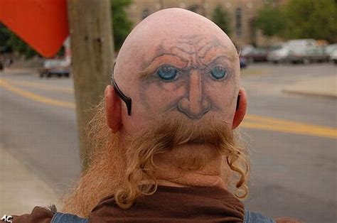 Tattoos On Bold Heads 25 Pics