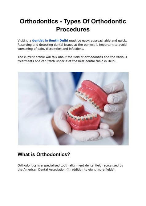 Orthodontics Types Of Orthodontic Procedures By Kamaldentalclinic01