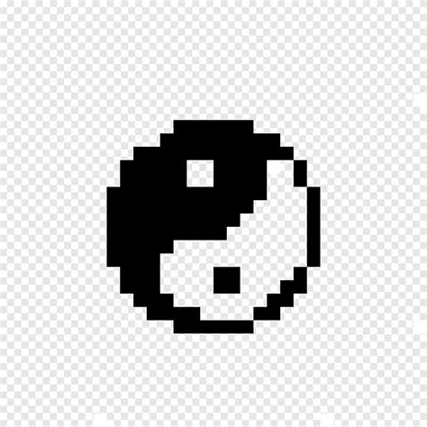 Pixel Art Minecraft Yin Y Yang Pixel Art Texto Rectángulo Png Pngegg
