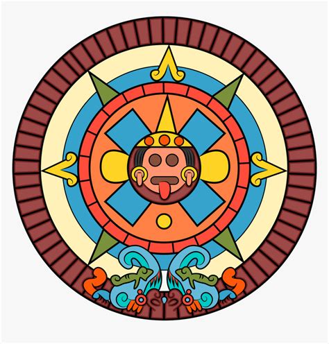 Aztec Sun Stone Drawing Hd Png Download Kindpng