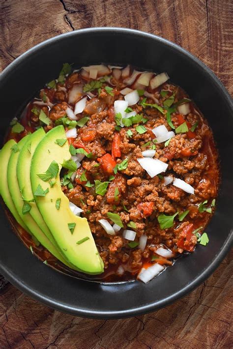 Mix all ingredients in crock pot. Whole30 Day 3: Ground Beef Chili - Nom Nom Paleo®