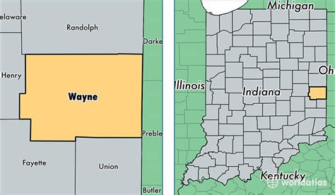 Wayne County Indiana Map Of Wayne County In Where Is Wayne County