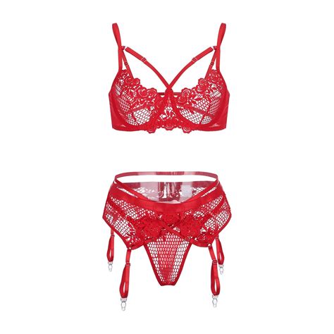 Buy Sexy Underwear Comfortable And Practical Suitabl 3pc Sexy Lingerie Women Embroidery Lace