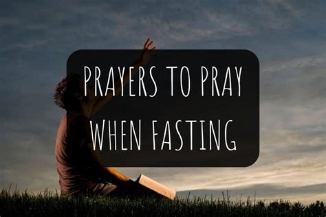 Prayers To Pray When Fasting