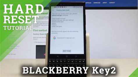 How To Factory Reset Blackberry Key2 Wipe Data Restore Defaults