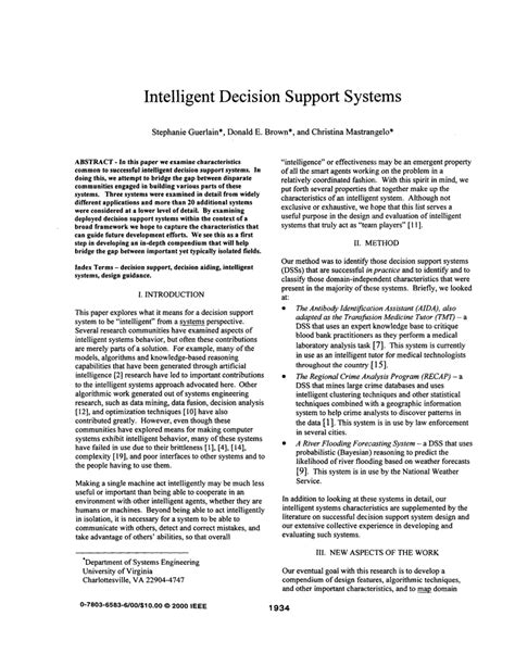 PDF Intelligent Decision Support Systems
