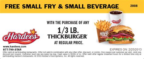 Free Printable Coupons Hardees Coupons