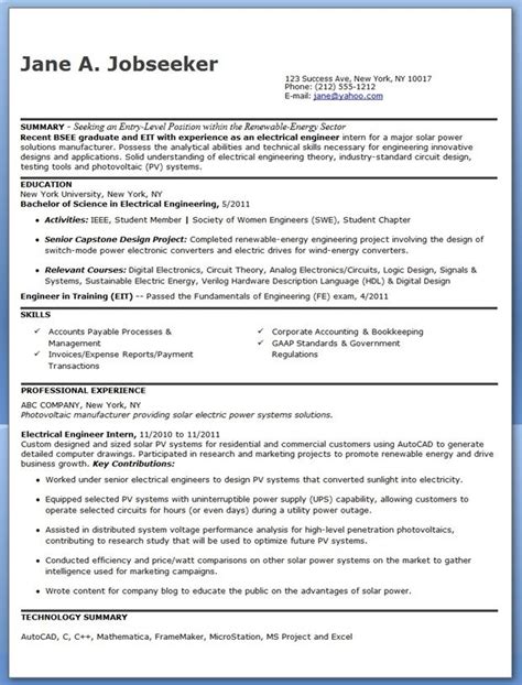 For higher education positions, employers frequently want a curriculum vitae (otherwise there are other audiences that will seek a cv (adapted for that audience and purpose) instead of a resume. Electrical Engineer Resume Sample PDF (Entry Level) | Creative Resume Design Templates Word ...