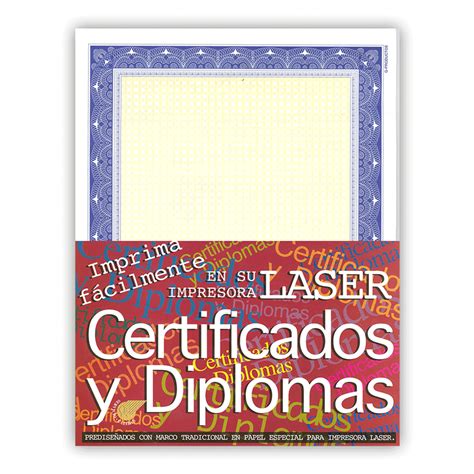 Papel Impreso Para Certificados Y Diplomas Q Productos 50 Hojas Carta