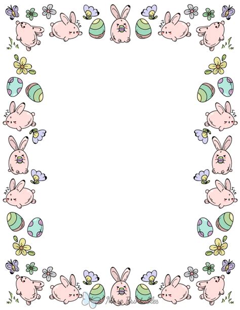 Download these free printable easter tags to add to your easter baskets and gifts this year! Printable Kawaii Easter Bunny Page Border