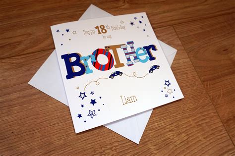 Personalised Brother 18th Birthday Card Any Ageany Name Etsy Uk