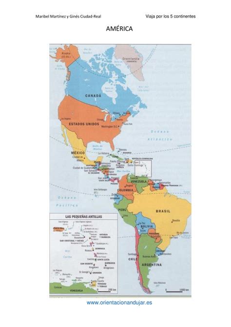 Mapa Del Continente Americano Con Sus Paises Y Capitales Imagui