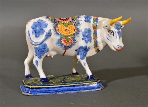 dutch delft model of a cow 1775 bada
