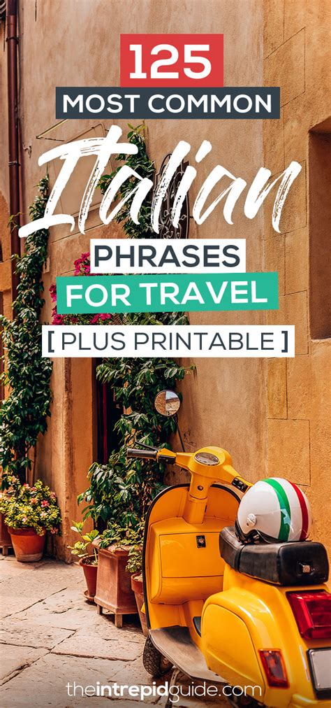 125 Basic Italian Phrases For Travel To Know Free Pdf