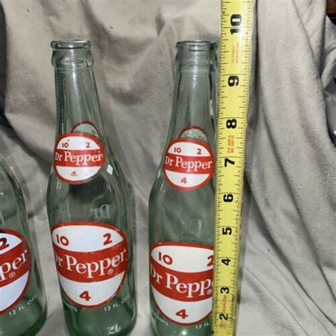 3 Vintage 1968 Dr Pepper 10 2 4 Soda Pop 12 Fl Oz Glass Bottles Ebay