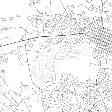 Editable Aiken Sc City Map Illustrator Pdf Digital Vector Maps