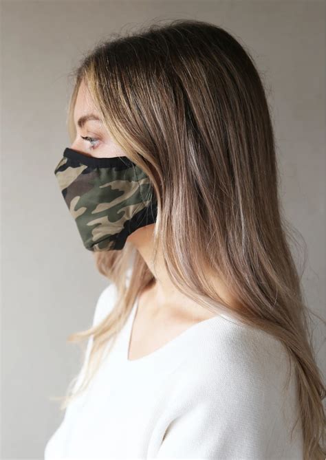 Breathe Adult Face Mask Green Camo