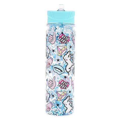 Unicorn Pwr Shaker Glitter Water Bottle Claires Us