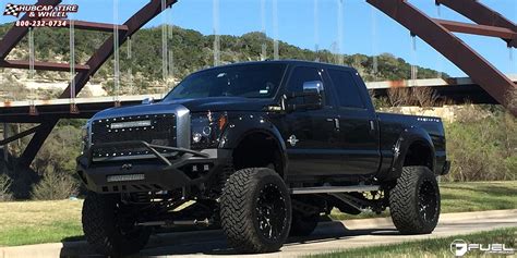 Ford F 350 Super Duty Fuel Cleaver D239 Gloss Black And Milled 22 X 14