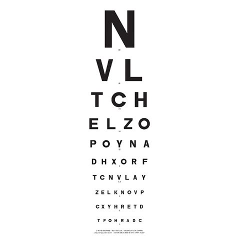 Eye Chart Facts The Snellen Eye Chart Of Vision Acuity 40 Off