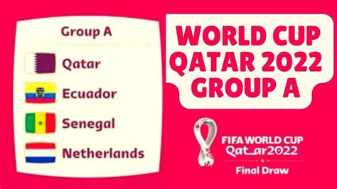 Draw World Cup Qatar 2022 Group A Qatar Netherlands Senegal And Ecuador