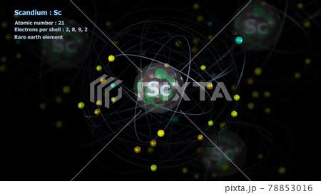 Atom of Scandium with detailed Core and its 21 のイラスト素材 78853016 PIXTA