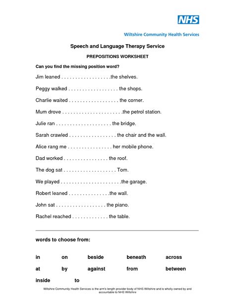 7th Grade Preposition Worksheets Preposition Worksheets