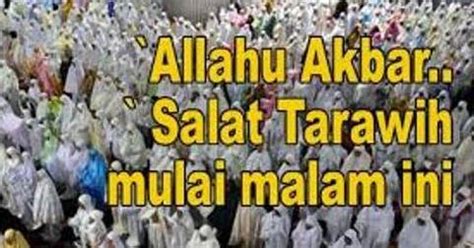 Sholat tarawih bisa dilakukan dengan berjamaah ataupun sendiri. My Kuali: Cara Solat Tarawih sendirian