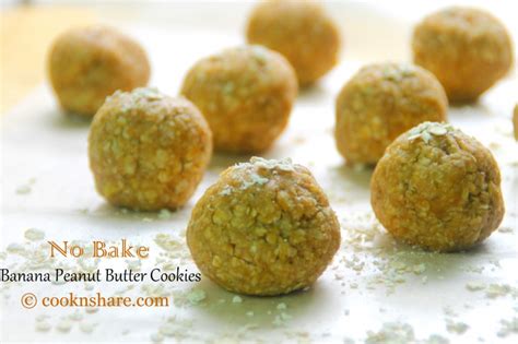 Now add the remaining ingredients and mix until well blended. No Bake Banana Peanut Butter Cookies - Cook n' Share ...