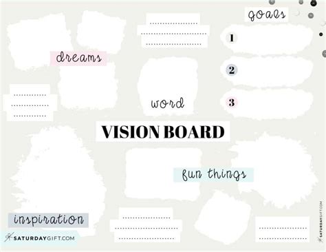Vision Board Template 27 Cute Free Dream Board Printables 26 Vision