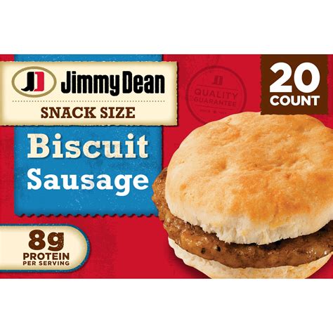 Jimmy Dean Sausage Biscuit Snack Size Sandwich 34 Oz 20 Count Frozen