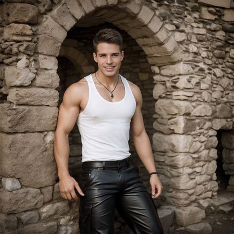 Leather Men Leather Pants Attractive Guys Hunk Hairy Studs Muscle Outfit Sexy