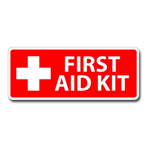 Reflective First Aid Kit Sticker Red Real Sticky