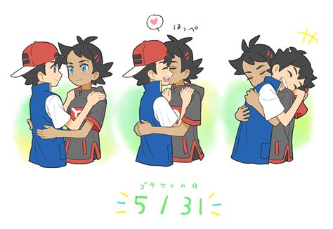 Ash Ketchum And Goh Pokemon And 2 More Drawn By Minato Mntnm Danbooru