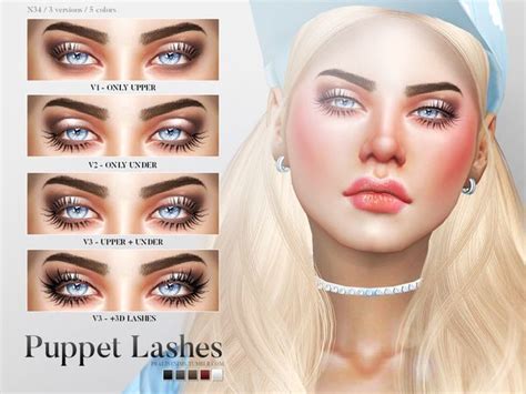 Puppet Lashes N34 By Pralinesims At Tsr Sims 4 Updates Sims 4 Sims