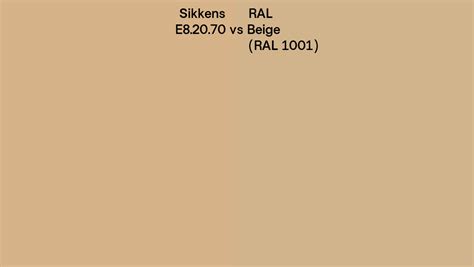 Sikkens E8 20 70 Vs RAL Beige RAL 1001 Side By Side Comparison