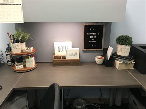 Rae Dunn Cubicle In 2022 Work Desk Decor Cubicle Decor Office