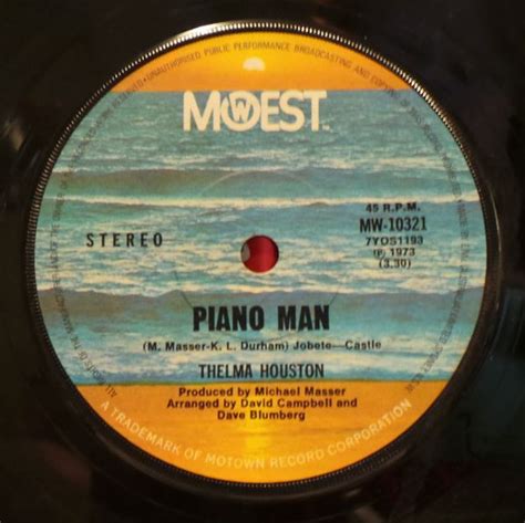 Thelma Houston Piano Man 1973 Vinyl Discogs