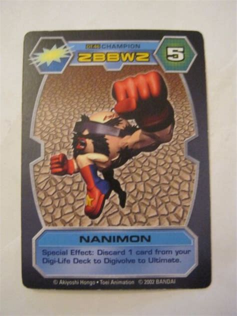 Digimon D Tector Nanimon 5 Dt 46 Champion Game Card Vg 011 40 Ebay