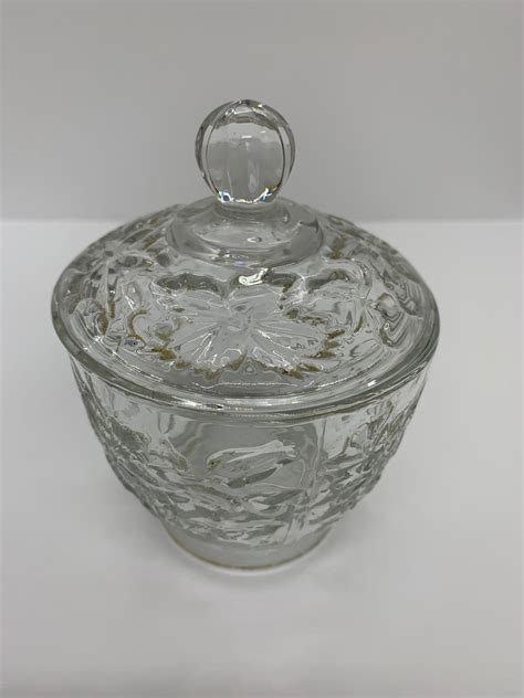 Vintage Princess House Glass Crystal Sugar Bowl With Lid Esale