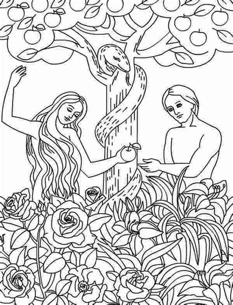 Adam And Eve Coloring Pages Brennafvponce