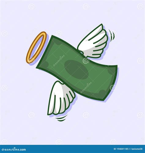 Simple Funny Illustration Of Flying Money Stock Vector Illustration