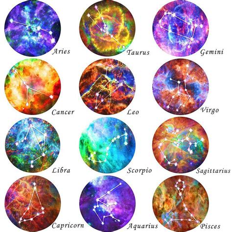 Zodiac Sun Signs Decal Set 12 Constellations