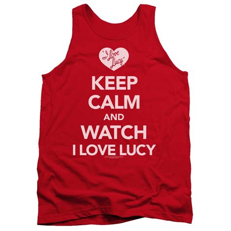 I Love Lucy Keep Calm Waaa Red Junior Tank Top