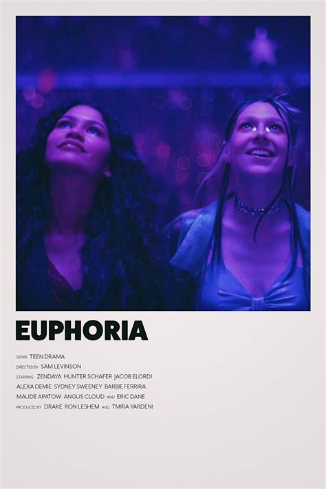 Euphoria Minimalist Tv Show Poster Affiche