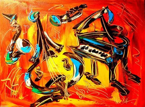 Jazz Band Original Oil Painting By Kazav New By