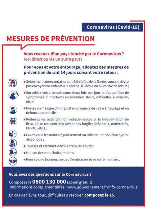Coronavirus Covid Mesures De Pr Vention Mairie D Esnandes