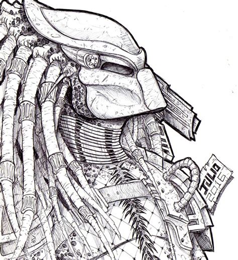 predator drawing pencil sketch colorful realistic art images drawing skill